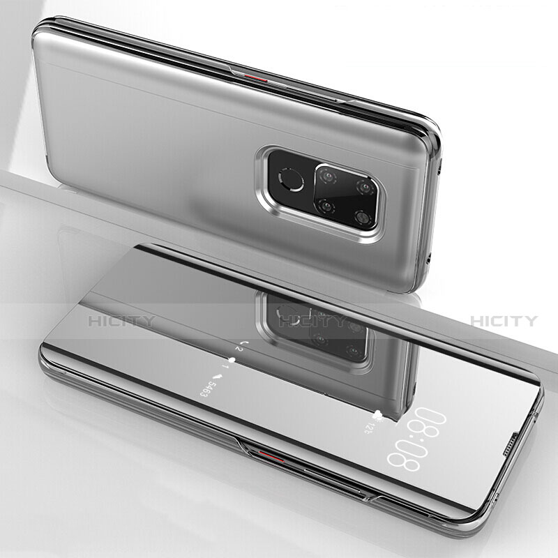 Carcasa Bumper Funda Silicona Transparente Espejo para Huawei Mate 20 Plata