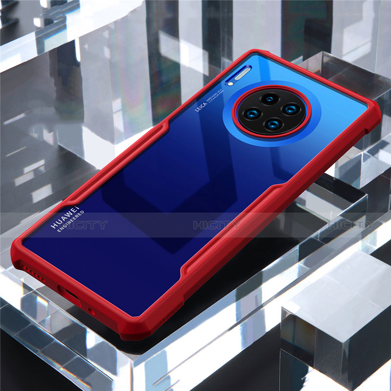 Carcasa Bumper Funda Silicona Transparente Espejo para Huawei Mate 30 Rojo