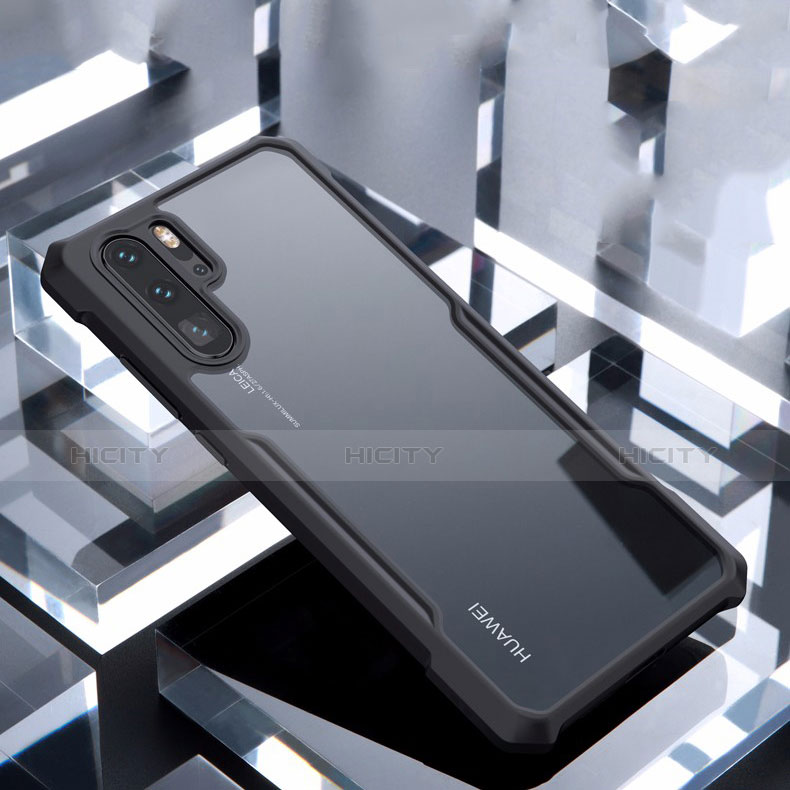 Carcasa Bumper Funda Silicona Transparente Espejo para Huawei P30 Pro Negro