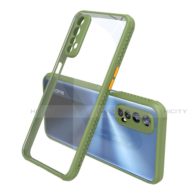 Carcasa Bumper Funda Silicona Transparente Espejo para Realme Narzo 20 Pro Verde