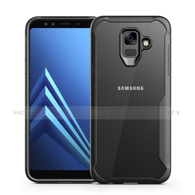 Carcasa Bumper Funda Silicona Transparente Espejo para Samsung Galaxy A6 (2018) Dual SIM Negro