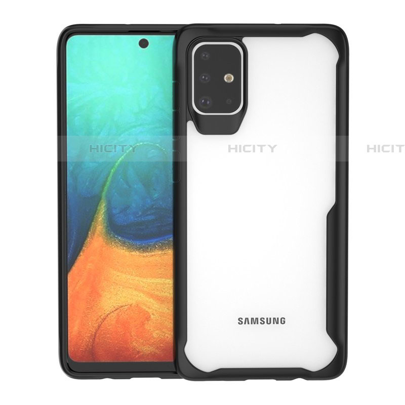Carcasa Bumper Funda Silicona Transparente Espejo para Samsung Galaxy A71 5G Negro