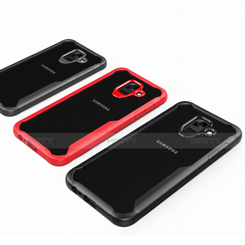 Carcasa Bumper Funda Silicona Transparente Espejo para Samsung Galaxy A8+ A8 Plus (2018) A730F