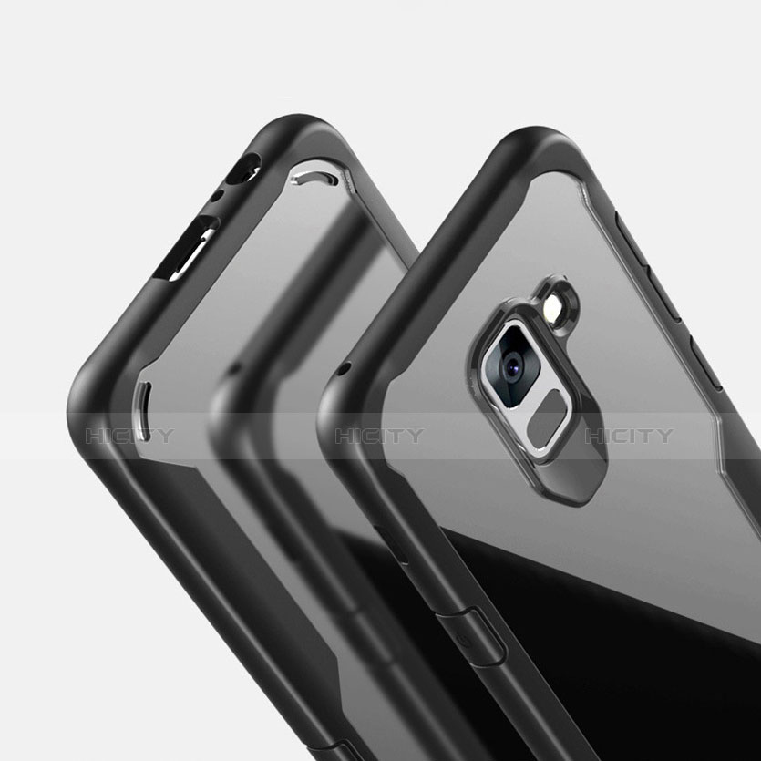 Carcasa Bumper Funda Silicona Transparente Espejo para Samsung Galaxy A8+ A8 Plus (2018) Duos A730F