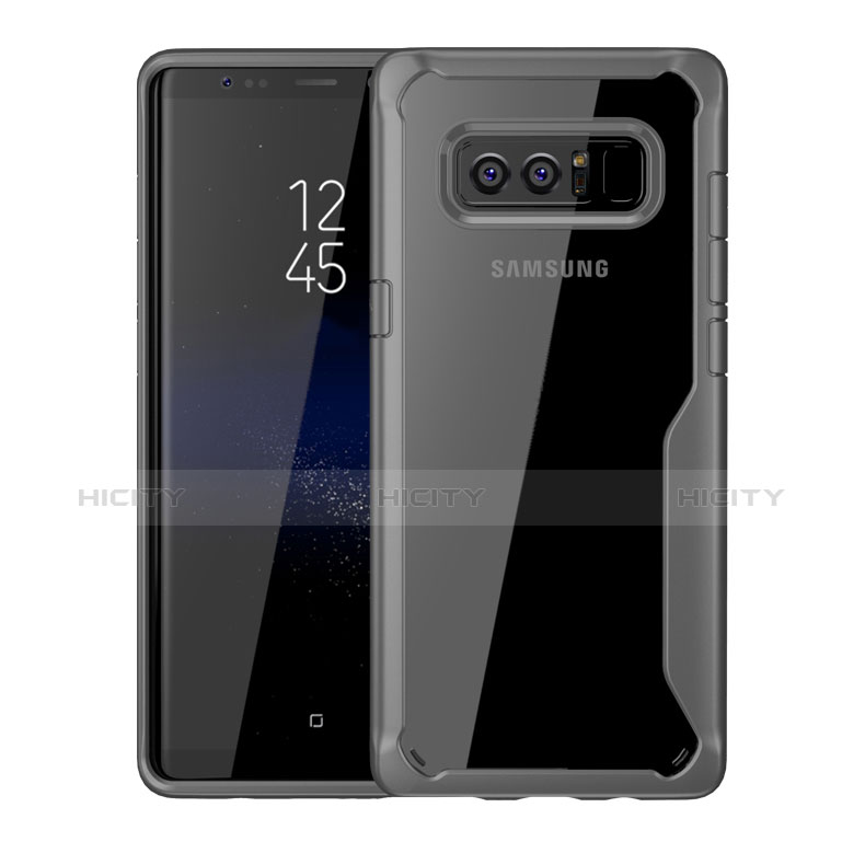 Carcasa Bumper Funda Silicona Transparente Espejo para Samsung Galaxy Note 8 Gris