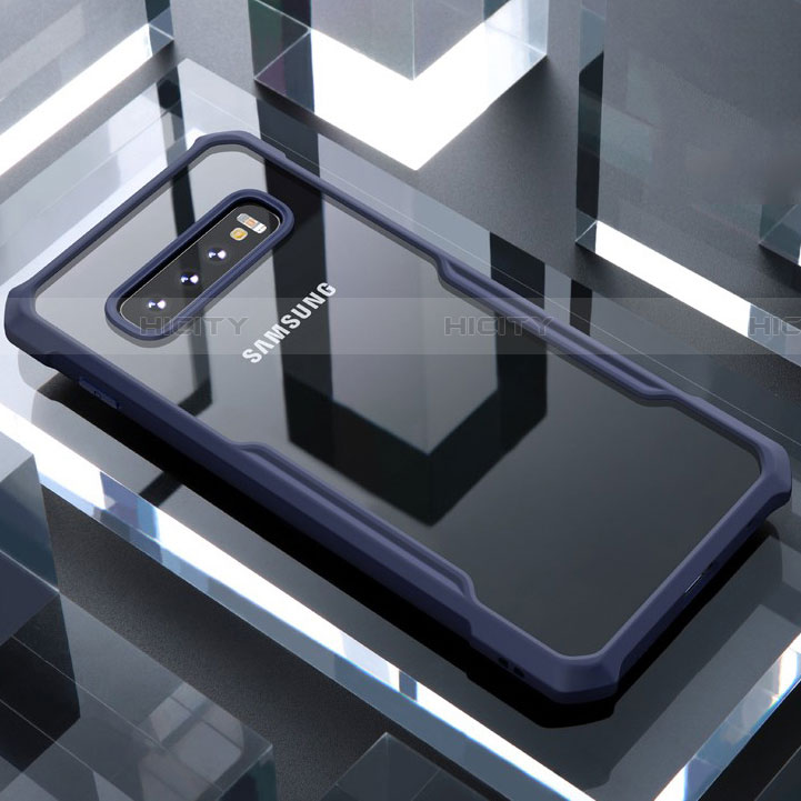 Carcasa Bumper Funda Silicona Transparente Espejo para Samsung Galaxy S10 5G Azul