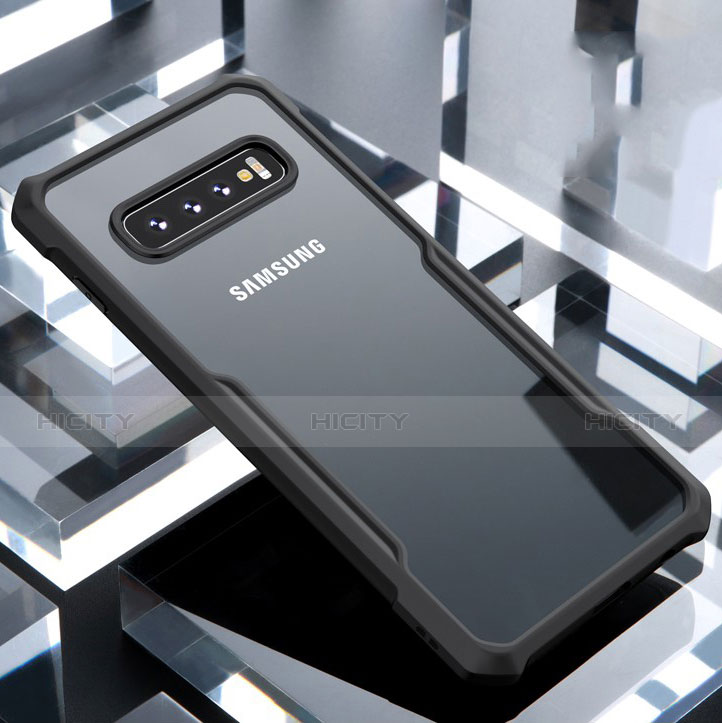 Carcasa Bumper Funda Silicona Transparente Espejo para Samsung Galaxy S10 Plus Negro