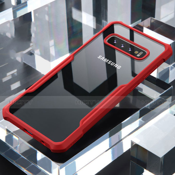 Carcasa Bumper Funda Silicona Transparente Espejo para Samsung Galaxy S10 Plus Rojo
