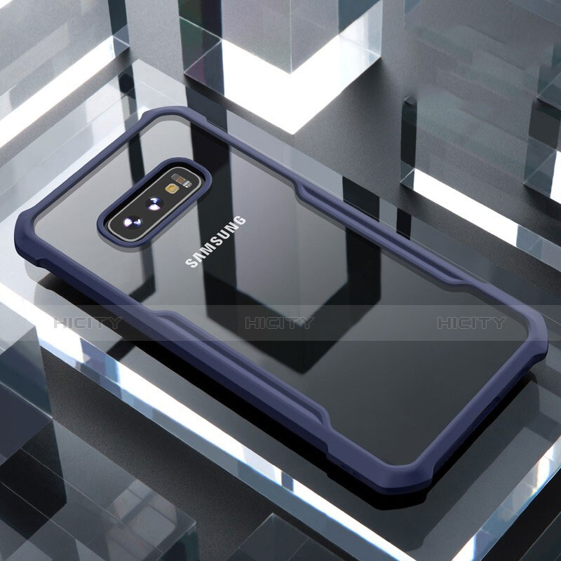 Carcasa Bumper Funda Silicona Transparente Espejo para Samsung Galaxy S10e Azul