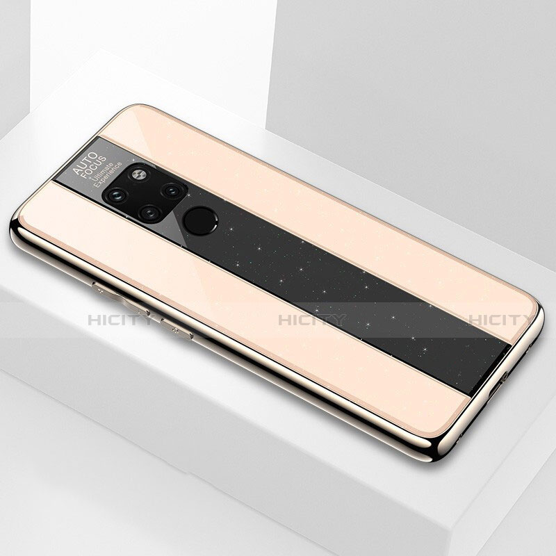 Carcasa Bumper Funda Silicona Transparente Espejo Q04 para Huawei Mate 20 Oro