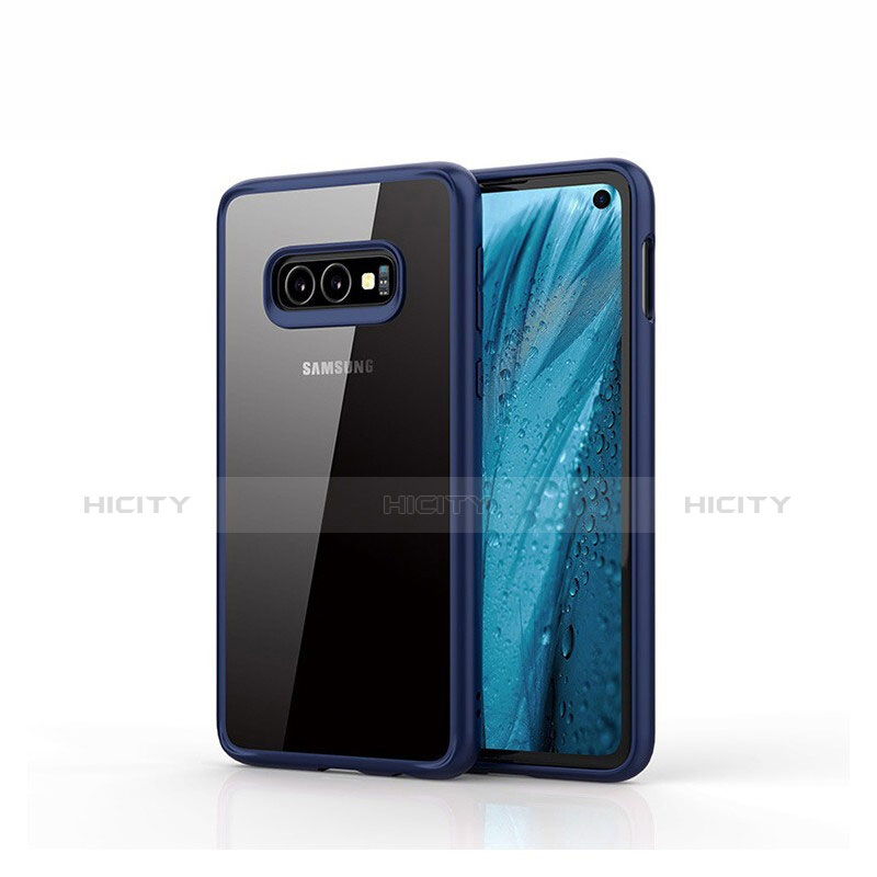 Carcasa Bumper Funda Silicona Transparente Espejo S01 para Samsung Galaxy S10e Azul