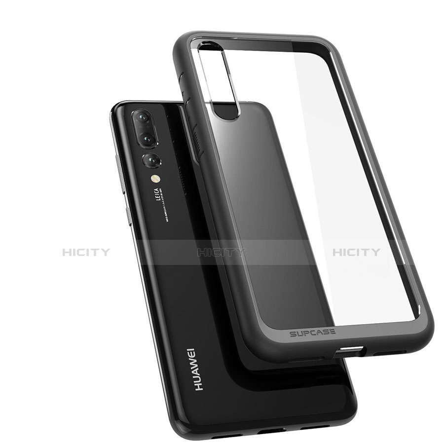 Carcasa Bumper Funda Silicona Transparente Espejo Z02 para Huawei P20 Pro Negro