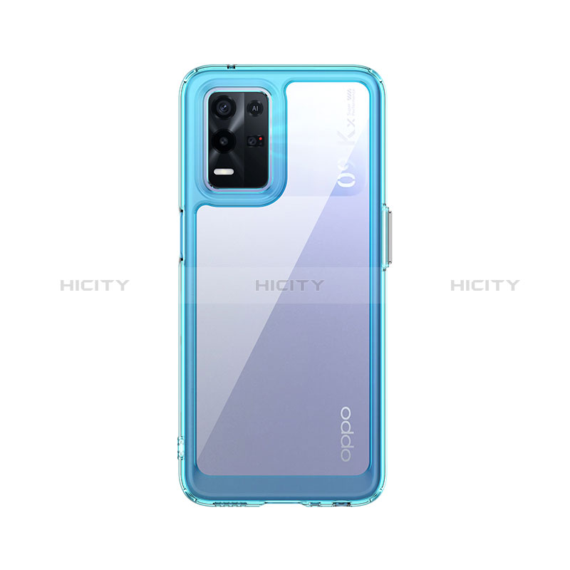 Carcasa Bumper Funda Silicona Transparente J01S para Oppo K9X 5G Cian