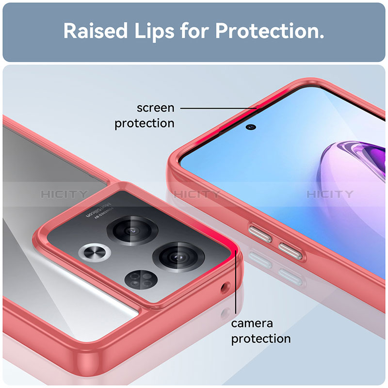 Carcasa Bumper Funda Silicona Transparente J01S para Oppo Reno9 Pro+ Plus 5G