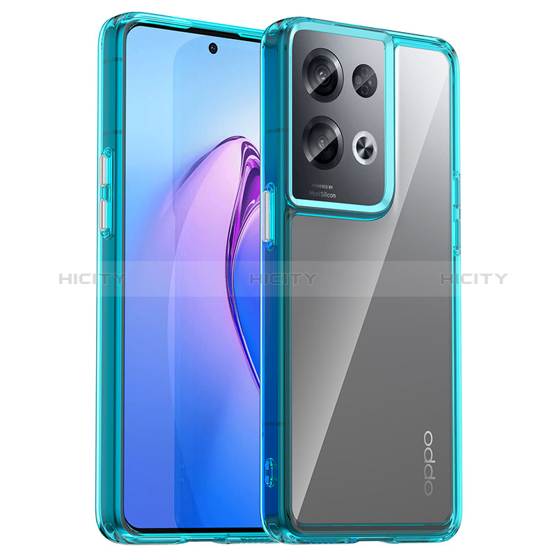 Carcasa Bumper Funda Silicona Transparente J01S para Oppo Reno9 Pro+ Plus 5G Cian