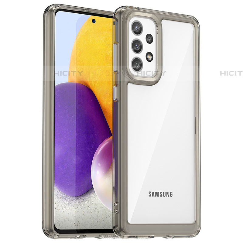 Carcasa Bumper Funda Silicona Transparente J01S para Samsung Galaxy A73 5G Gris