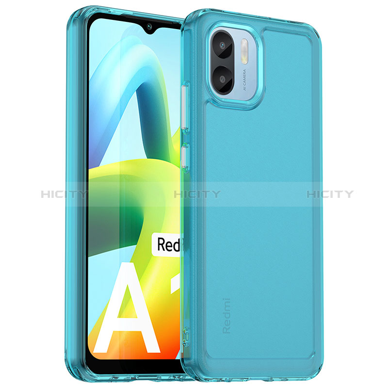 Carcasa Bumper Funda Silicona Transparente J02S para Xiaomi Poco C50 Azul