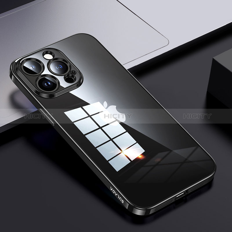 Carcasa Bumper Funda Silicona Transparente LD2 para Apple iPhone 13 Pro Negro
