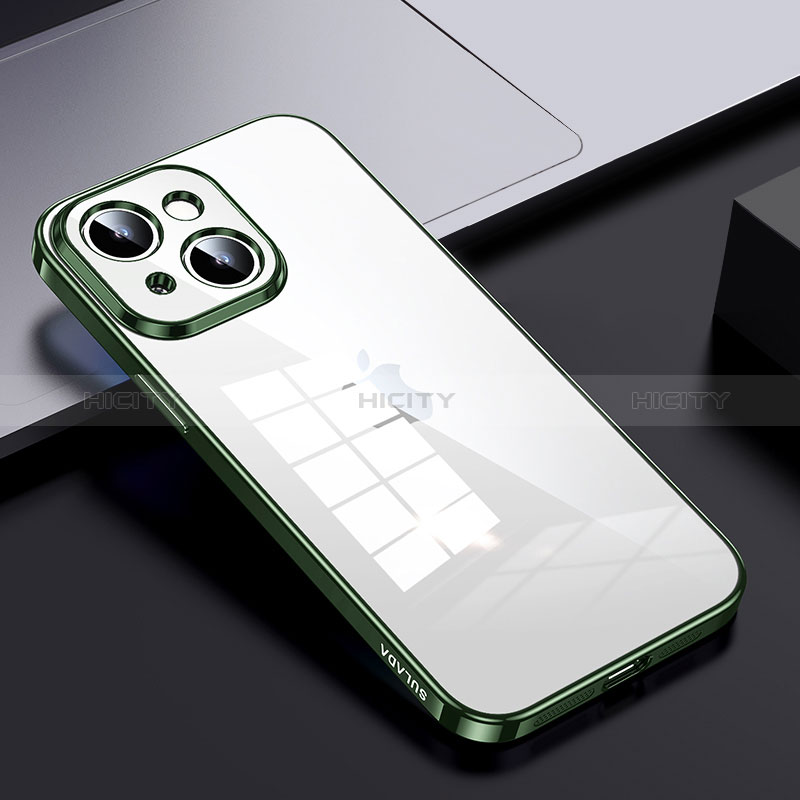 Carcasa Bumper Funda Silicona Transparente LD2 para Apple iPhone 13 Verde