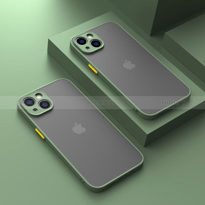 Carcasa Bumper Funda Silicona Transparente LS1 para Apple iPhone 15 Verde