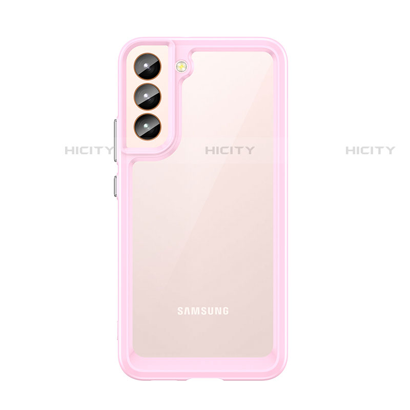 Carcasa Bumper Funda Silicona Transparente M03 para Samsung Galaxy S21 5G Rosa