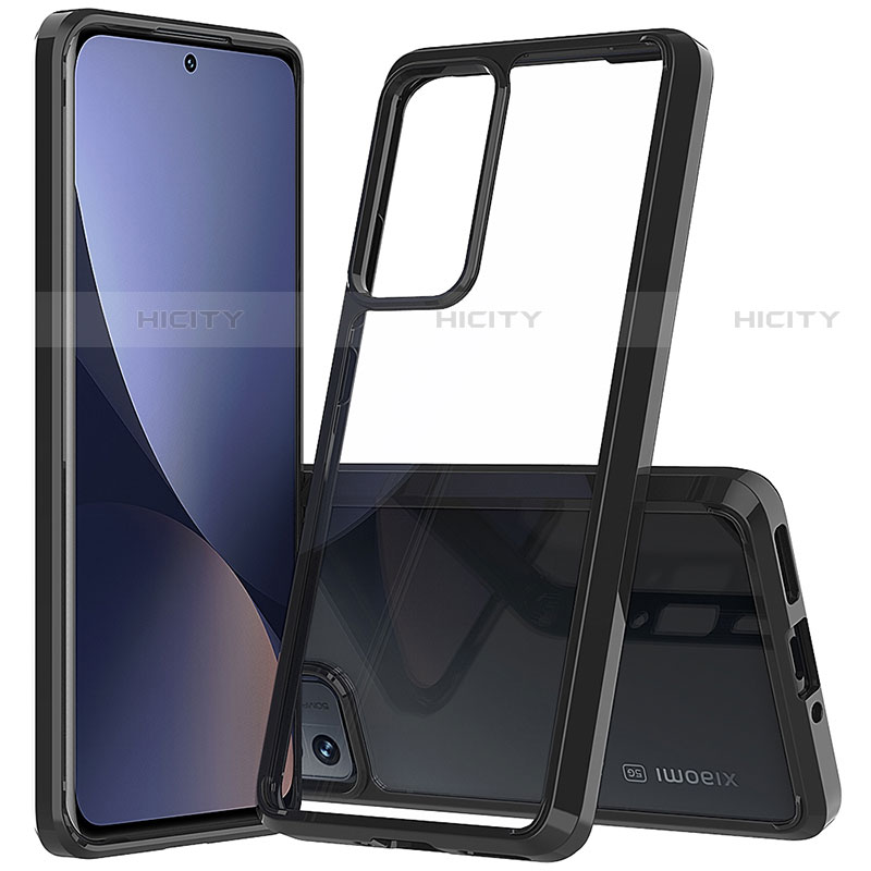Carcasa Bumper Funda Silicona Transparente M07 para Xiaomi Mi 12 Pro 5G Negro