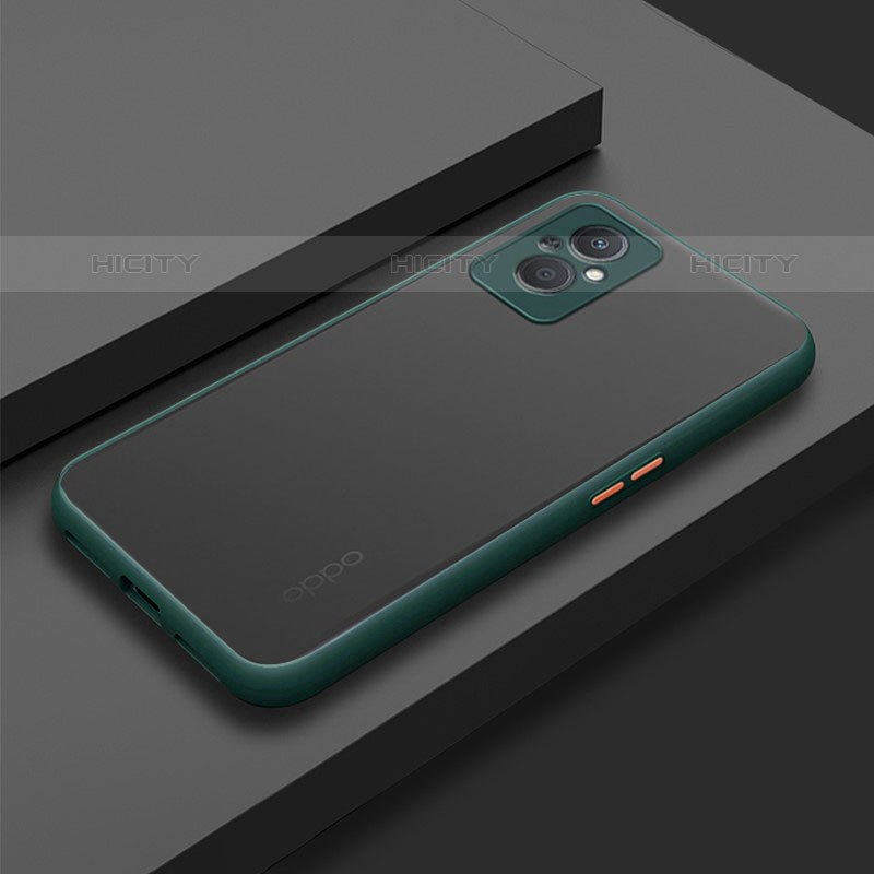 Carcasa Bumper Funda Silicona Transparente para Oppo Reno8 Z 5G Verde Noche