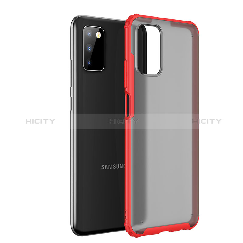 Carcasa Bumper Funda Silicona Transparente para Samsung Galaxy A02s Rojo