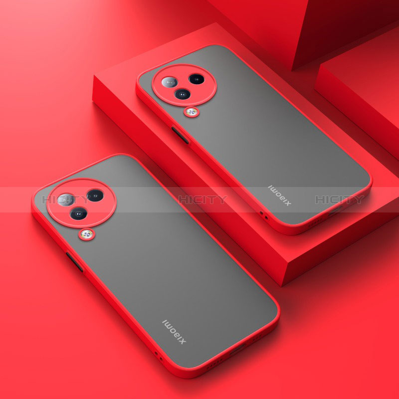 Carcasa Bumper Funda Silicona Transparente para Xiaomi Civi 3 5G Rojo