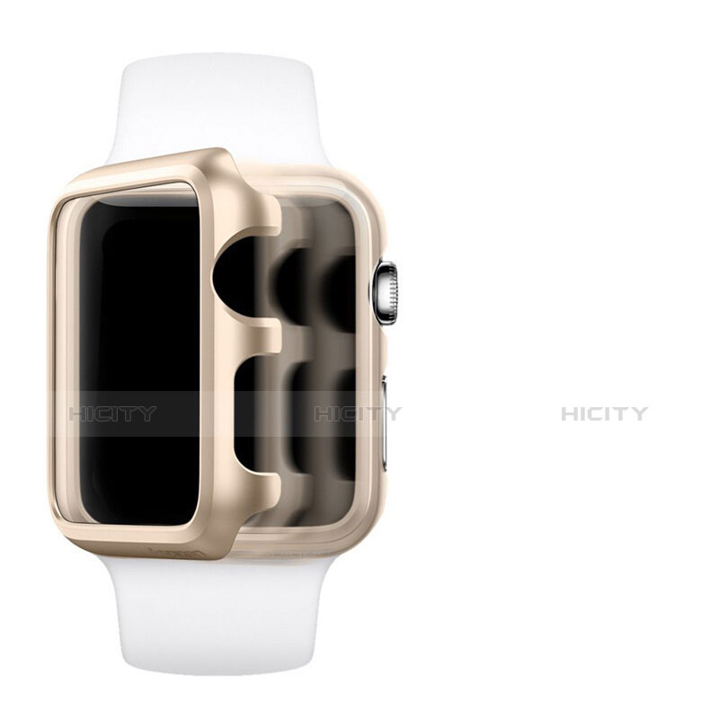 Carcasa Bumper Lujo Marco de Aluminio C01 para Apple iWatch 3 42mm Oro