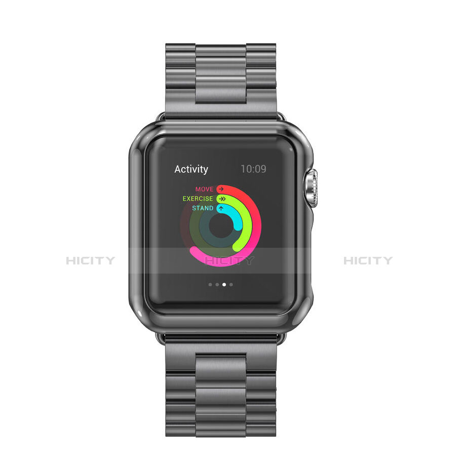 Carcasa Bumper Lujo Marco de Aluminio para Apple iWatch 2 38mm Gris