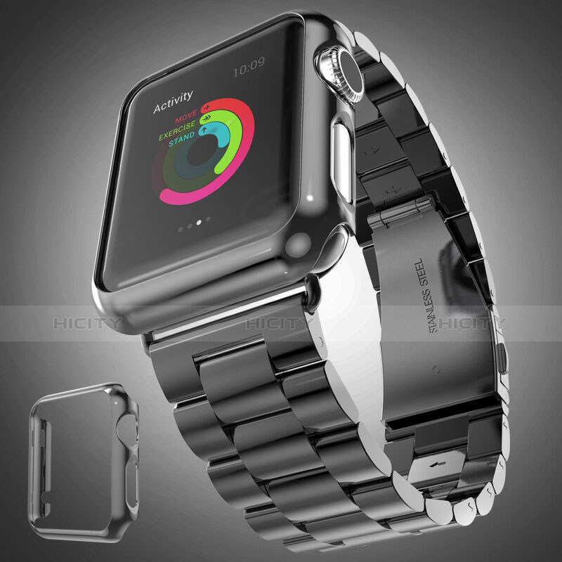 Carcasa Bumper Lujo Marco de Aluminio para Apple iWatch 2 42mm Gris