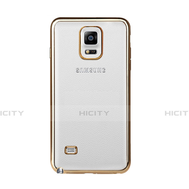 Carcasa Bumper Lujo Marco de Aluminio para Samsung Galaxy Note 4 SM-N910F Oro