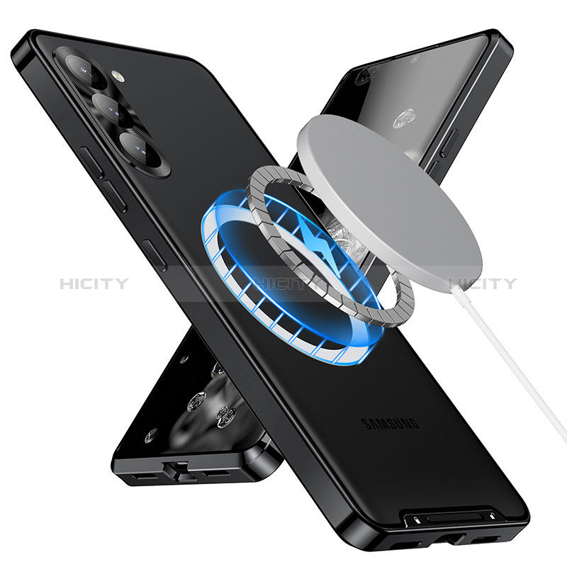 Carcasa Bumper Lujo Marco de Metal y Plastico Funda con Mag-Safe Magnetic LC1 para Samsung Galaxy S21 FE 5G