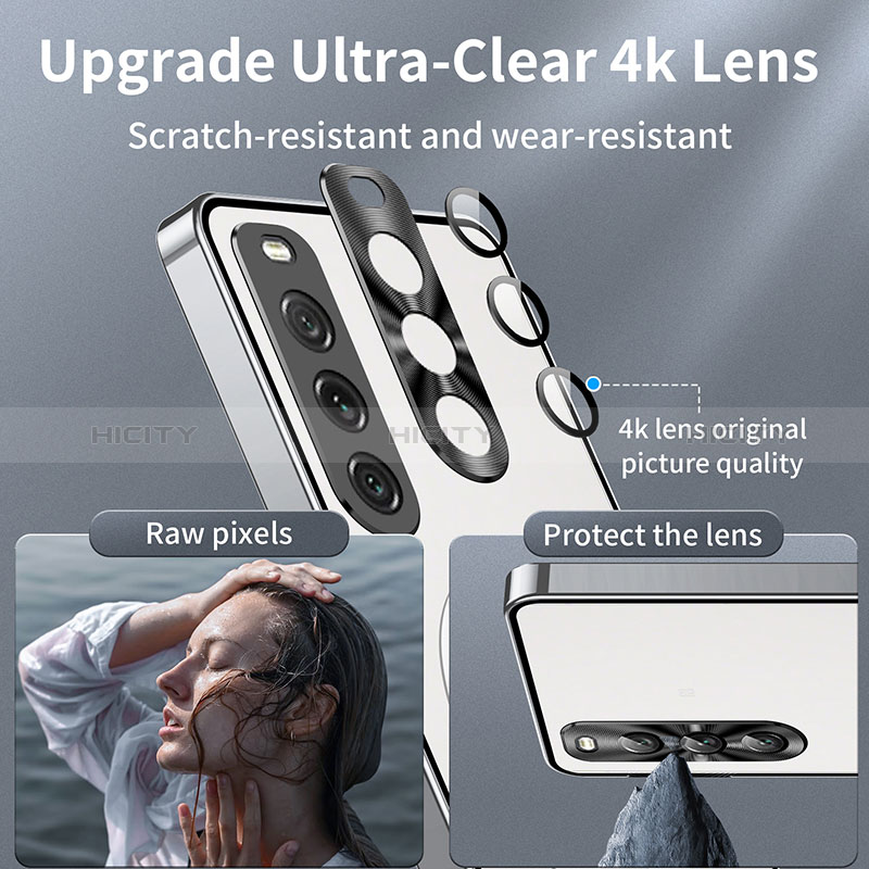 Carcasa Bumper Lujo Marco de Metal y Plastico Funda con Mag-Safe Magnetic LK2 para Sony Xperia 10 V