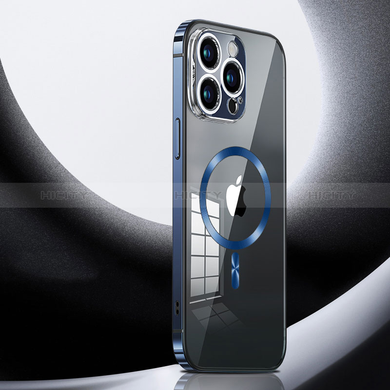 Carcasa Bumper Lujo Marco de Metal y Plastico Funda con Mag-Safe Magnetic LK3 para Apple iPhone 13 Pro Max