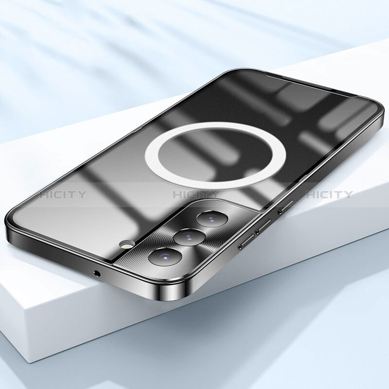 Carcasa Bumper Lujo Marco de Metal y Plastico Funda con Mag-Safe Magnetic para Samsung Galaxy S21 5G