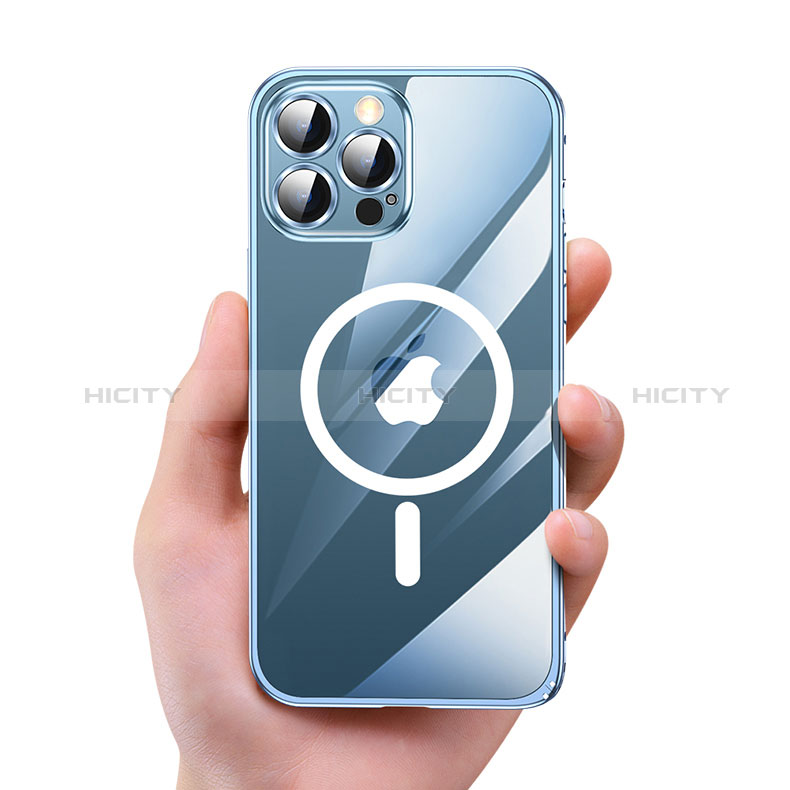 Carcasa Bumper Lujo Marco de Metal y Plastico Funda con Mag-Safe Magnetic QC3 para Apple iPhone 12