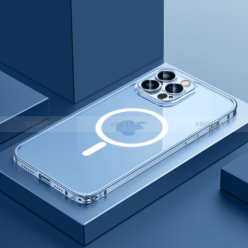 Carcasa Bumper Lujo Marco de Metal y Plastico Funda con Mag-Safe Magnetic QC3 para Apple iPhone 12 Pro