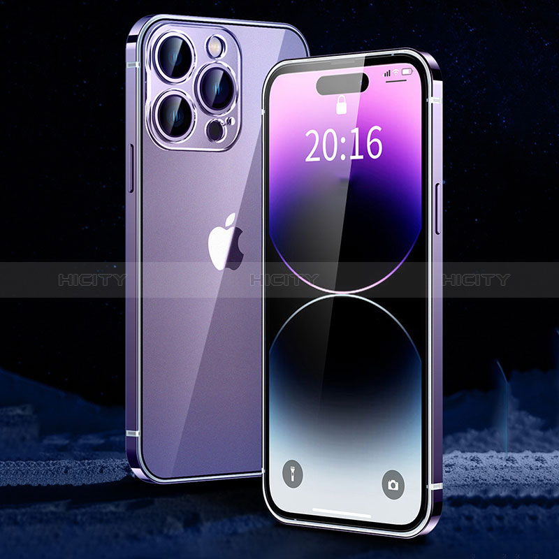 Carcasa Bumper Lujo Marco de Metal y Plastico Funda JB1 para Apple iPhone 15 Pro