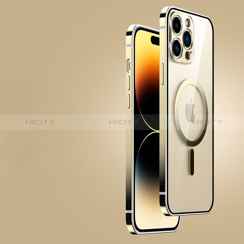 Carcasa Bumper Lujo Marco de Metal y Plastico Funda JB2 para Apple iPhone 14 Pro Oro