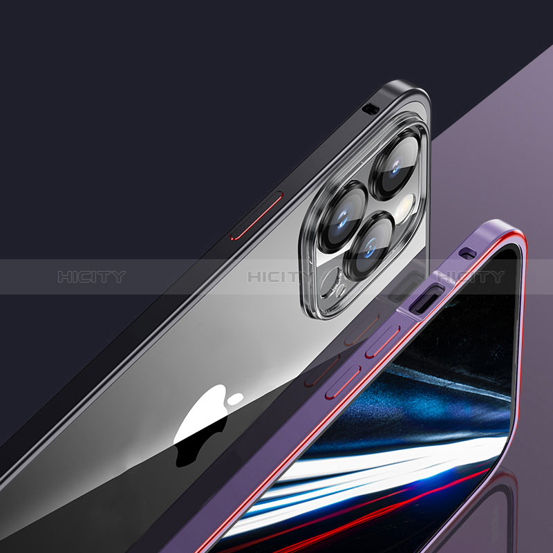 Carcasa Bumper Lujo Marco de Metal y Plastico Funda JL1 para Apple iPhone 14 Plus