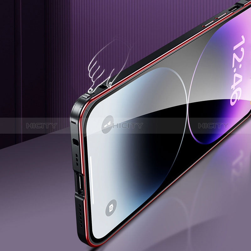 Carcasa Bumper Lujo Marco de Metal y Plastico Funda JL1 para Apple iPhone 14 Plus