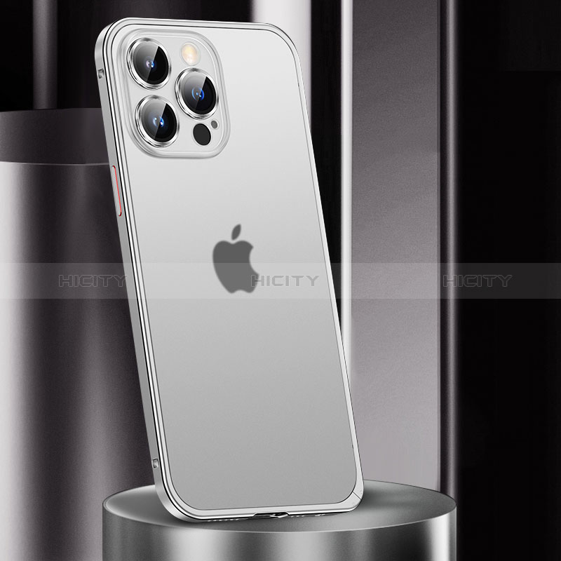 Carcasa Bumper Lujo Marco de Metal y Plastico Funda JL2 para Apple iPhone 13 Pro Max
