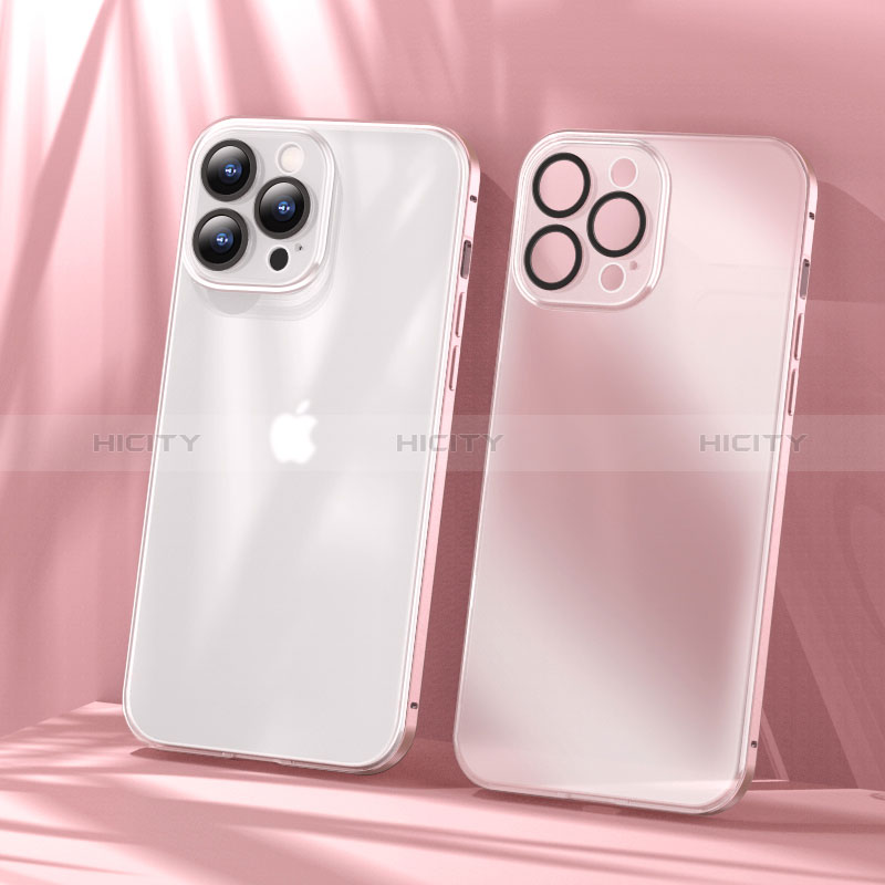 Carcasa Bumper Lujo Marco de Metal y Plastico Funda LF1 para Apple iPhone 15 Pro