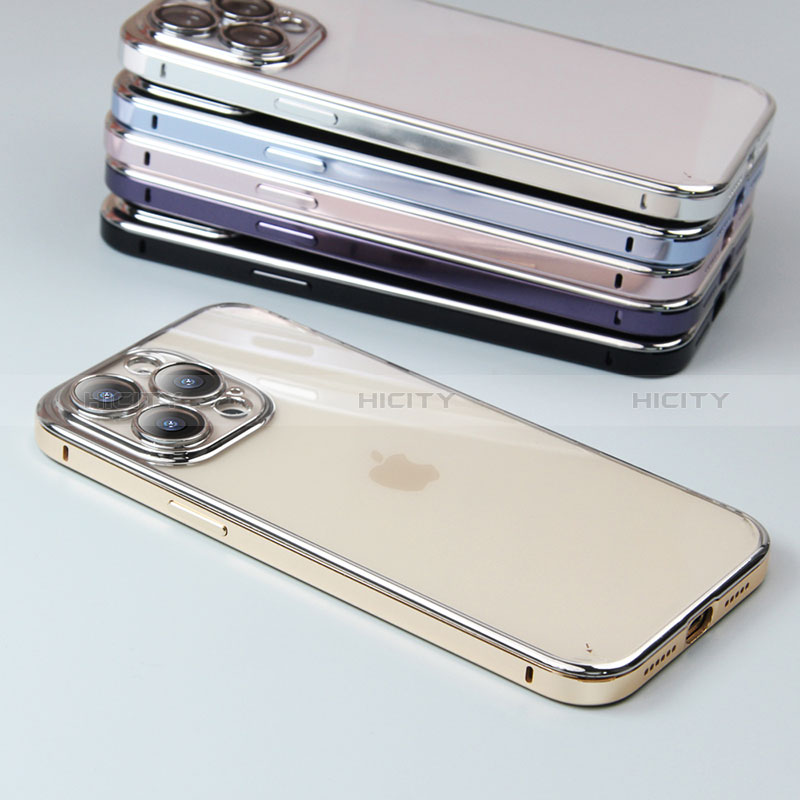 Carcasa Bumper Lujo Marco de Metal y Plastico Funda LF5 para Apple iPhone 13 Pro
