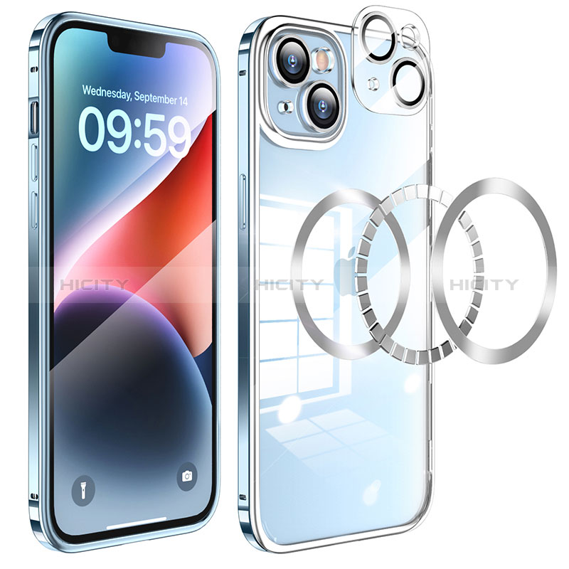 Carcasa Bumper Lujo Marco de Metal y Plastico Funda LF5 para Apple iPhone 14
