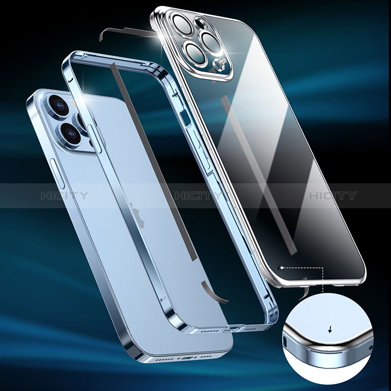 Carcasa Bumper Lujo Marco de Metal y Plastico Funda LF7 para Apple iPhone 13 Pro Max