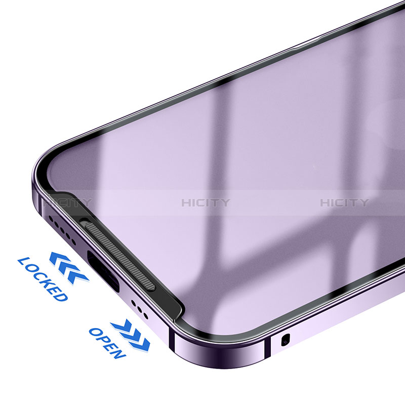 Carcasa Bumper Lujo Marco de Metal y Plastico Funda LK2 para Apple iPhone 13