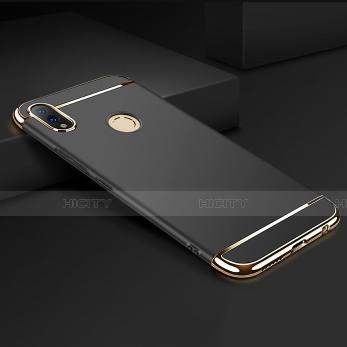 Carcasa Bumper Lujo Marco de Metal y Plastico Funda M01 para Huawei Honor 8X Negro